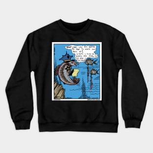 Fish Police Officer Funny Fishing Novelty Gift Crewneck Sweatshirt